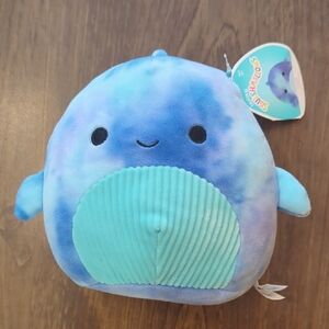 Squishmallows Cyan The Whale Tie-Dye Blue Plush 7.5"